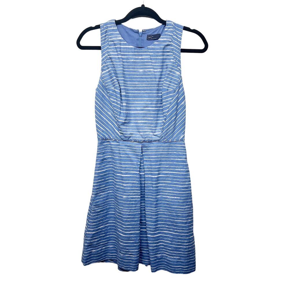 Gap Women Dress Size 2 Fit & Flare Linen Cotton Old Money Quiet Luxury Lagenlook